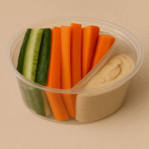 Cucumber-Carrot Stick Packs with Hummus